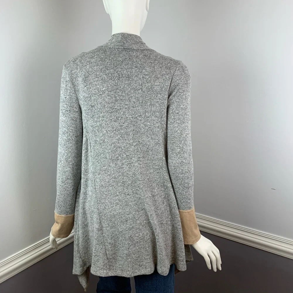 Potters Pot Gray & Tan Cardigan -‎ Small